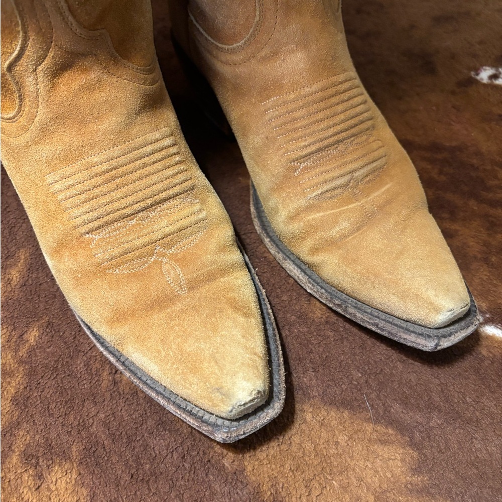 Lucchese Classic Cognac Suede 13” Boot - Picture 4 of 7